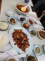 Sqicy Squid with Vegetables Cooked on a Pan Fried